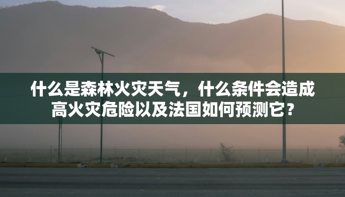 什么是森林火灾天气,什么条件会造成高火灾危险以及法国如何预测它? 什么是森林火灾天气,什么条件会造成高火灾危险以及法国如何预测它?
