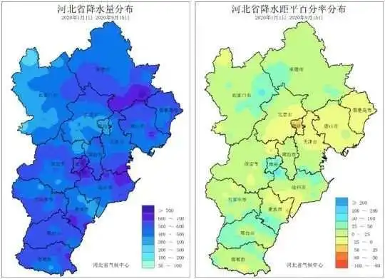 河北省九月降水情况_河北省汛期降水情况_承德历年降水数据对比